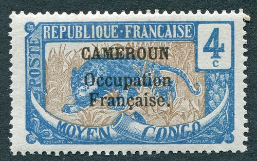 Cameroun 1916 blu e - cameroun,