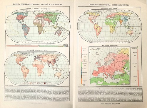 Carta geografica antica RAZZE