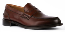 EXTON 102 MOCASSINI SLIPON SCARPE DA INFILARE UOMO VITELLO CUOIO LEGNO