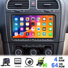 4+64G 9" Autoradio Stereo Carplay GPS Navi Android14 Per VW GOLF 5 6 Touran Polo