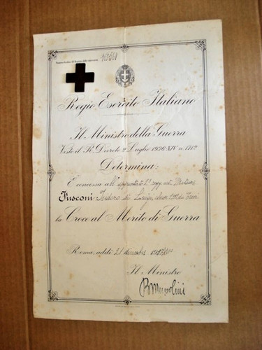 Diploma per croce - ,