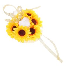  Cuscinetto Fedi Nuziali Portafedi Matrimonio Girasole Nozze Fiore Nuziale