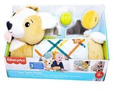 Fisher-Price Cuneo Tempo Pancia Cucciolo 3 in 1 Supporto Bambino Giocattolo Specchio Gioco Dentiere