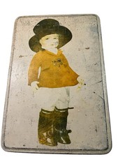 ? Rara Scatola Latta Saiwa Raffigurante Bambola Lenci Vintage Anni 40 Tin