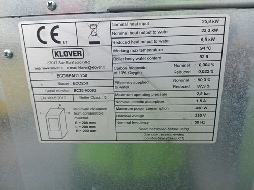 Caldaia pellet klover - pellet,