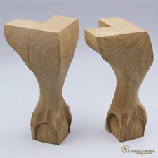 Piedi gambe in legno per restauro vetrina pouf sgabello ricambi mobili antichi