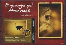 Uganda 2012 struzzo uccellini animali in via di estinzione dell'Africa turismo m/s MNH