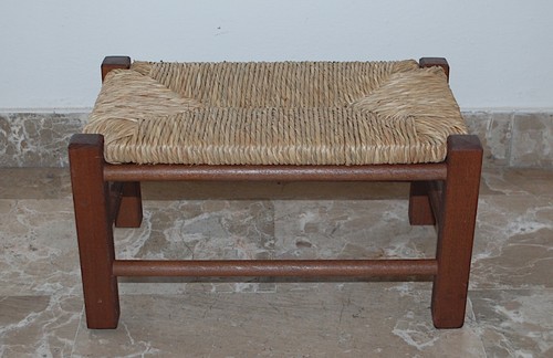 Sgabello legno poggiapiedi - legno,