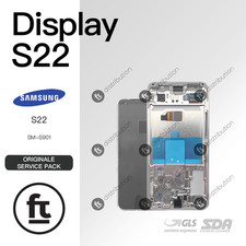 SAMSUNG DISPLAY S22 SM-S901 ORIGINALE SERVICE WHITE/CREAM/SKY BLUE TOUCH SCHERMO