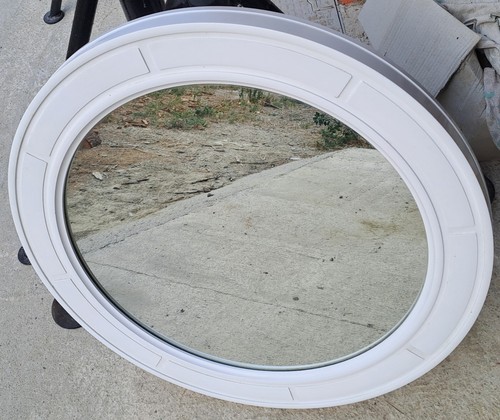Specchio rotondo bianco