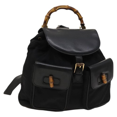 Gucci zaino bambù pelle - zaino,