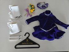 Vintage American Girl Pleasant Company Figure ice Skating Outfit Purple MINT