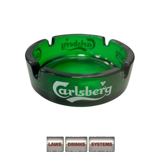 Carlsberg ashtray green glass - ashtray,