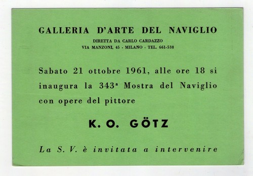 Cartolina invito mostra - mostra, karl