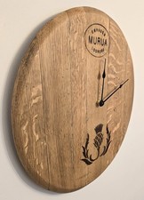 Reclaimed whisky barrel clock