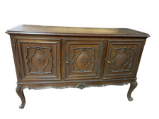 Antica credenza Barocco Piemontese in noce a tre ante scolpite primi del 900