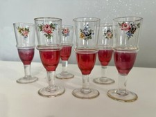 set 6 bicchierini in vetro da