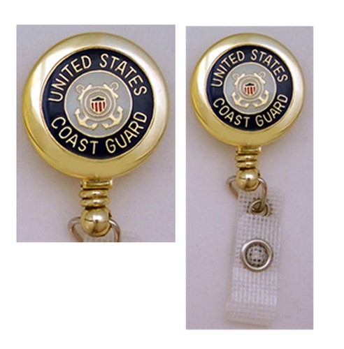 Coast guard retrattile badge - coast,