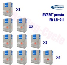 1pack-4packs Schwalbe SV7 20"x1.5-2.5 Valvola Presta Tern Dahon BMX Tubo Interno