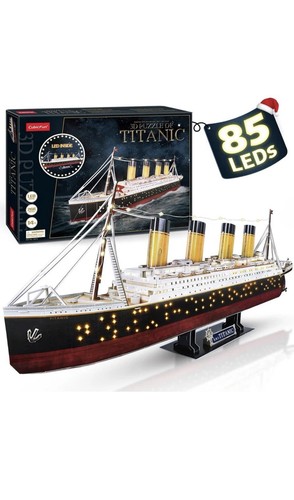 Titanic puzzle led - titanic, 3d-puzzle,