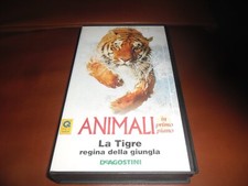 PIERO ANGELA ANIMALI IN PRIMO PIANO LA TIGRE REGINA DELLA GIUNGLA VHS 1995 RARO