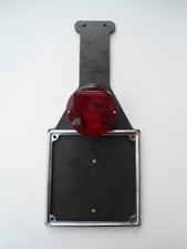 PORTA TARGA IN GOMMA CON FANALINO OMOLOGATO E CORNICE TARGA CROMATA (170x170)