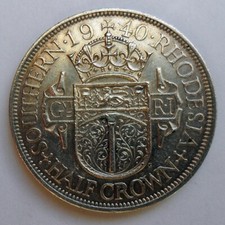 SOUTHERN RHODESIA - 1/2 CROWN - 1940
