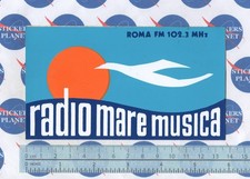 ADESIVO VINTAGE STICKER AUTOCOLLANT AUFKLEBER RADIO MARE MUSICA ROMA