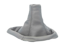 Cuffia leva cambio compatibile con Fiat Idea in vera pelle grigia chiara