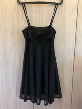 Vestito abito H&M nero donna - taglia 38 - vestito elegante festa ragazza fiocco