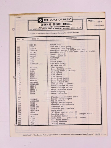 Manuale riparazione servizio