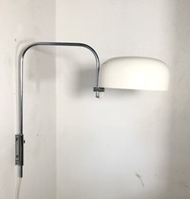 LAMPADA MURO ARCO DESIGN MADE in ITALY ACCIAIO METALLO LACCATO BIANCO ARC WALL