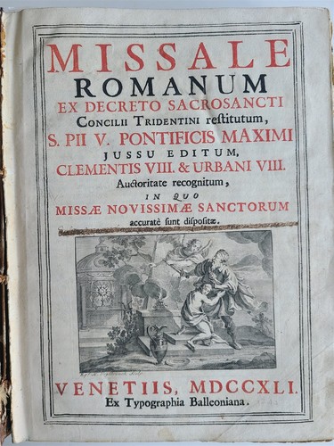 1741 missale romanum antique - romanum,