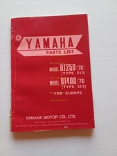 Yamaha DT 250 - DT 400 1976 catalogo ricambi originale