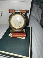 Dalvey Scotland Travel Clock with Leather Case Stand Working
