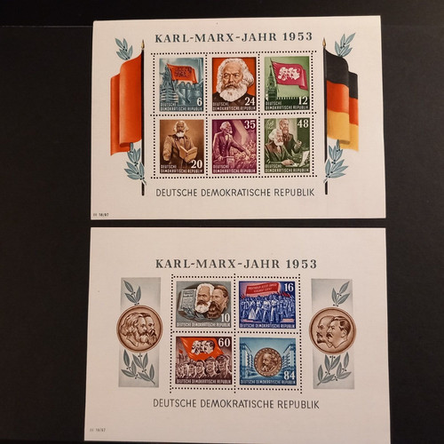 Germania ddr 1953 foglietti - ddr,