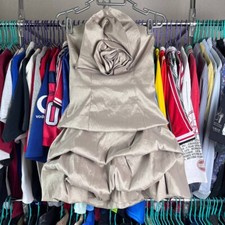 Raro abito da podio Romeo Gigli stilista italiano gonna a palloncino corpetto drappeggiato