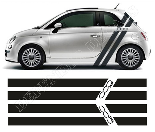 Fiat 500 stripes - fiat, abarth