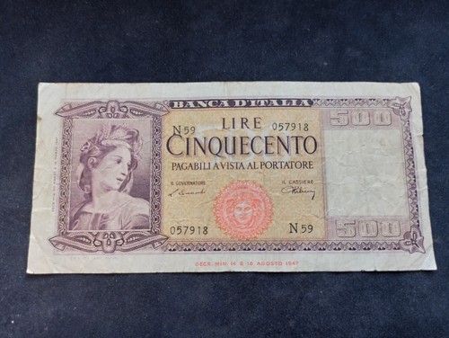 Italie 500 lire 1947 - 500, (ref