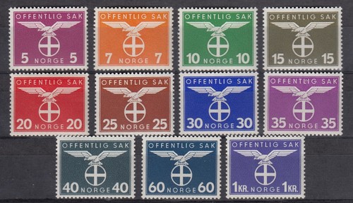 Francobolli norvegia 1942 - norvegia, 1942/44