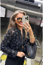 Giacca ZARA nera tessuto