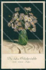 Flowers Joseph Jost postcard cartolina QT6004