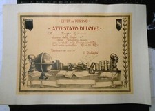 DIPLOMA " CITTA' DI TORINO ATTESTATO DI LODE " 1931 - SCUOLA G.CASATI TORINO