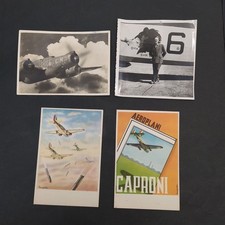 Lotto di 4 tra cartoline e foto aerei Caproni