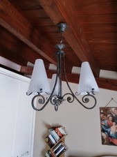 lampadario vintage stile Liberty, 3 lampade, adatto a qualsiasi ambiente.