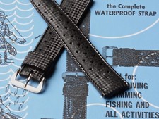 24 VENDUTI Cinturino orologio subacqueo tropico svizzero originale imperfetto 20mm vintage anni 60 NOS