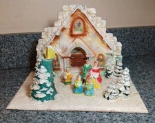 Diorama natalizio vintage in