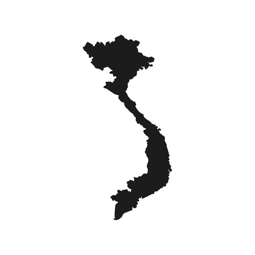 Adesivo vietnam paese contorno - paese,