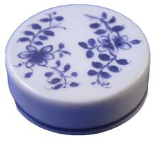 Barattolo porta tè porcellana tedesca blu paglia coperchio porcellana teiera coperchio