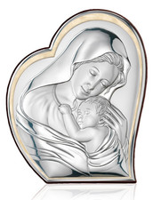 MADONNA CON BAMBINO IN ARGENTO